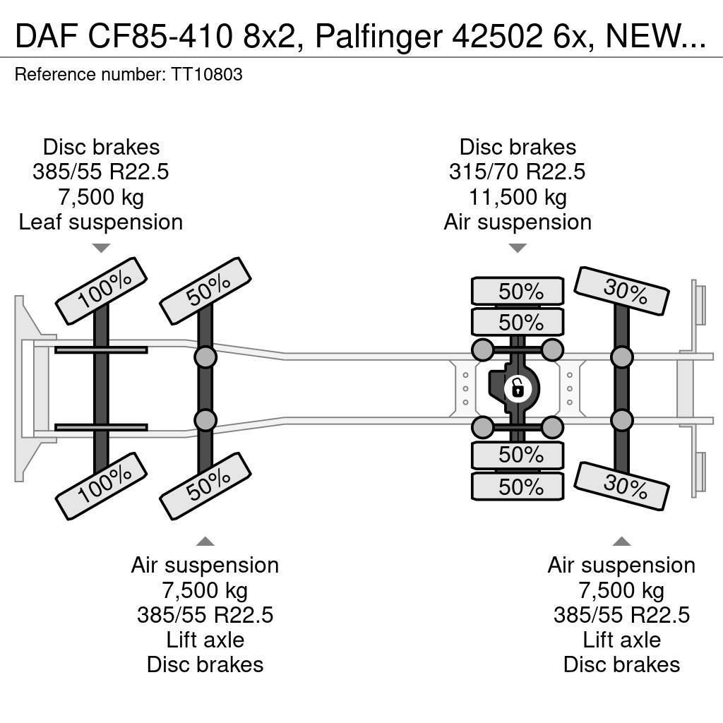 DAF CF85-410 8x2, Palfinger 42502 6x, NEW Engine Univerzální terénní jeřáby