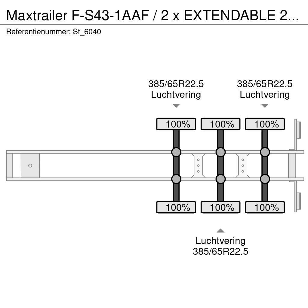 MAX Trailer F-S43-1AAF / 2 x EXTENDABLE 29.3 mtr / TE KOOP - T Ostatní návěsy