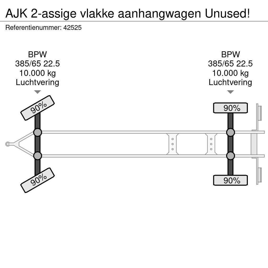 AJK 2-assige vlakke aanhangwagen Unused! Kontejnerové přívěsy