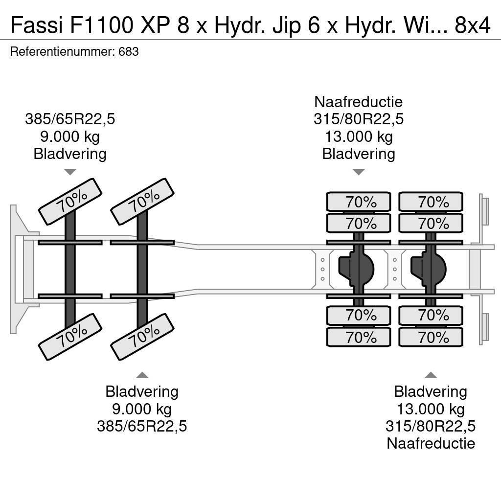 Fassi F1100 XP 8 x Hydr. Jip 6 x Hydr. Winch Frontabstut Univerzální terénní jeřáby
