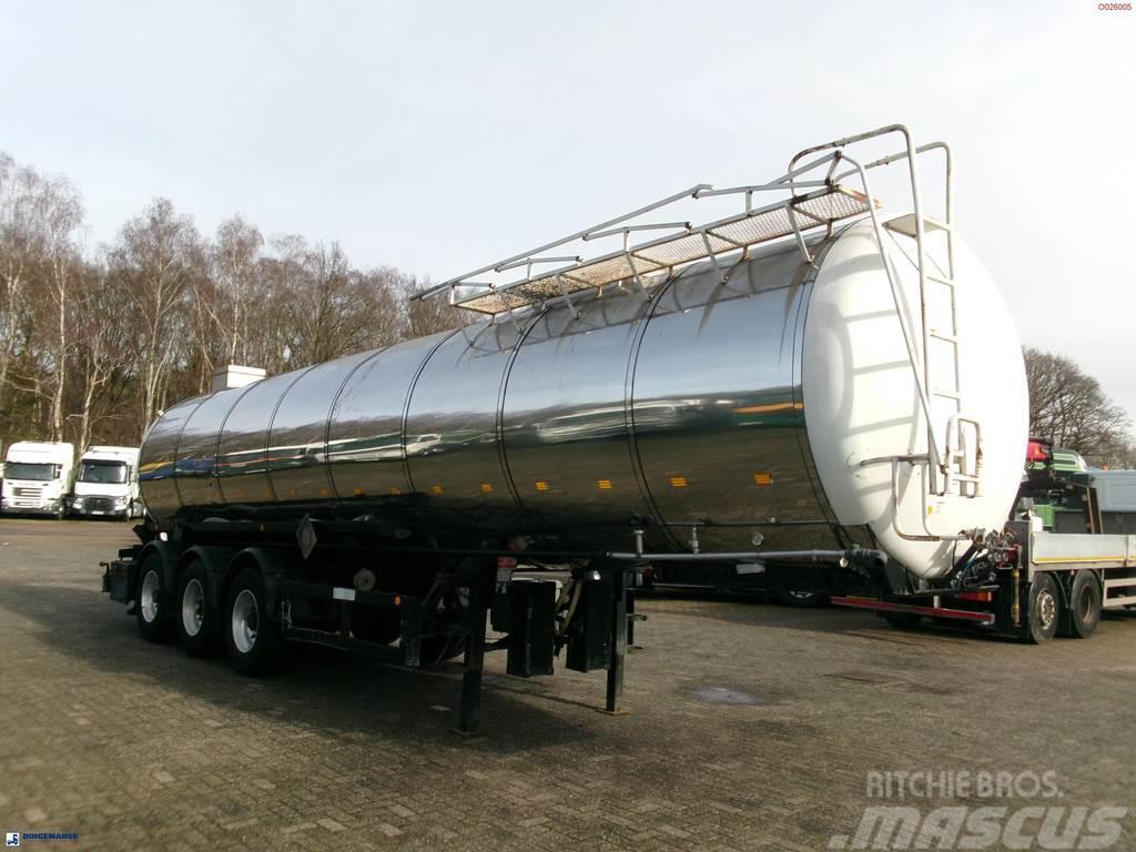 Metalovouga Bitumen / heavy oil tank inox 29 m3 / 1 comp Cisternové návěsy