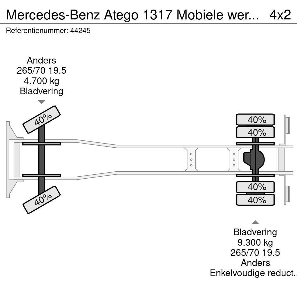 Mercedes-Benz Atego 1317 Mobiele werkplaats + ROM zuigtank Univerzální terénní jeřáby