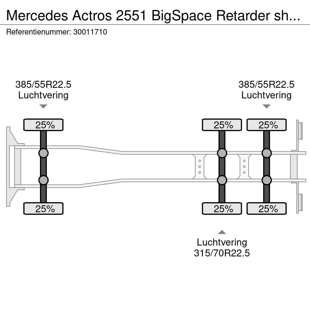 Mercedes-Benz Actros 2551 BigSpace Retarder showtruck Kontejnerový rám/Přepravníky kontejnerů