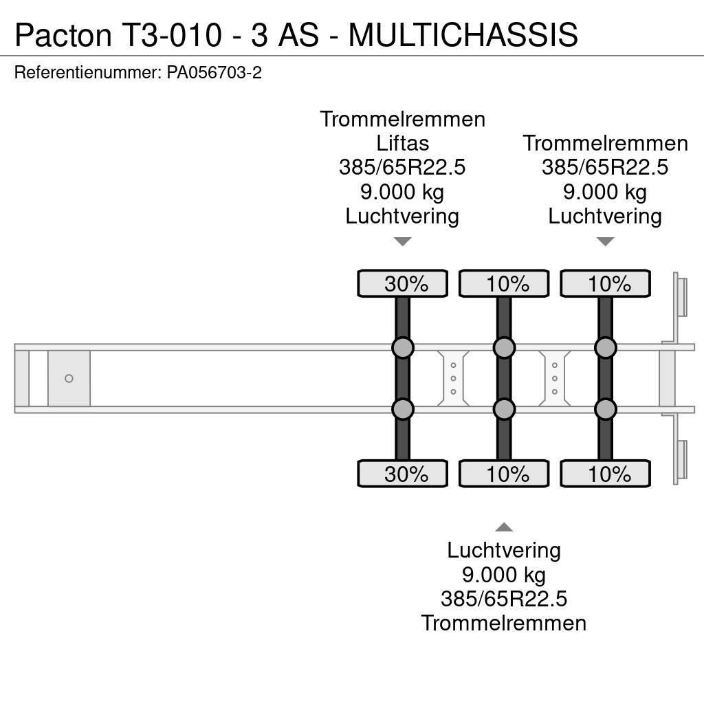 Pacton T3-010 - 3 AS - MULTICHASSIS Kontejnerové návěsy