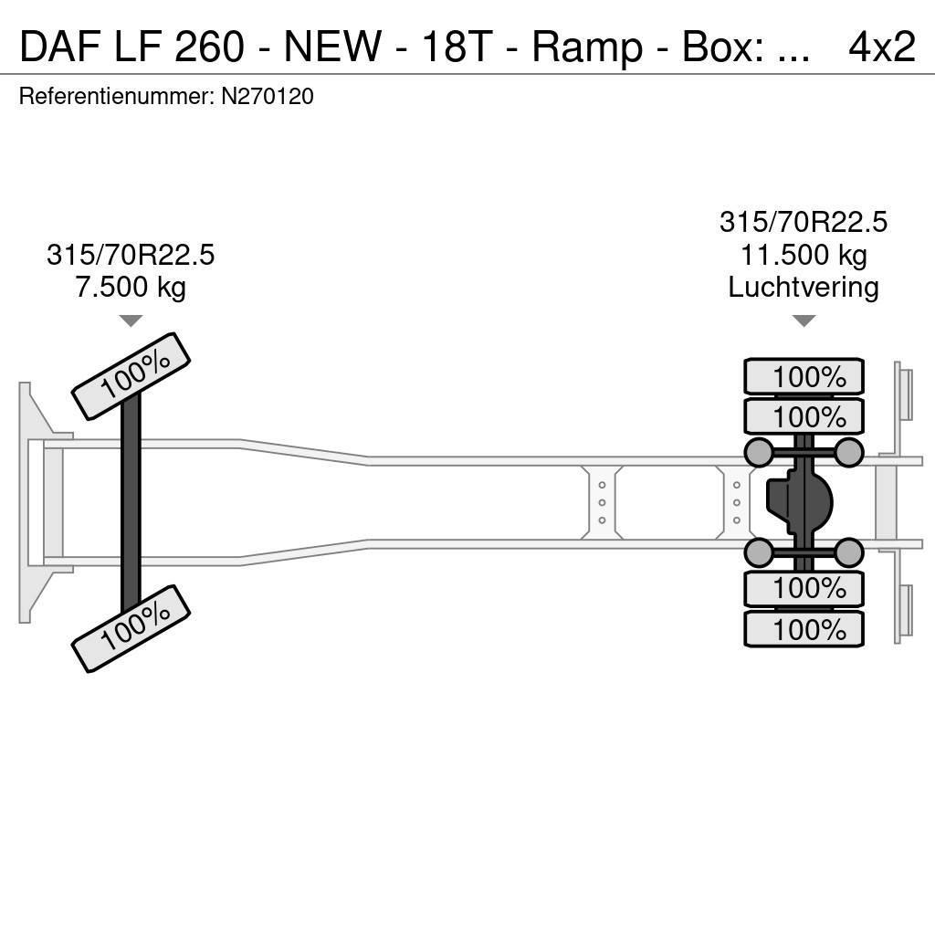 DAF LF 260 - NEW - 18T - Ramp - Box: 7.50 - 2.50 - Too Nákladní vozy na přepravu automobilů