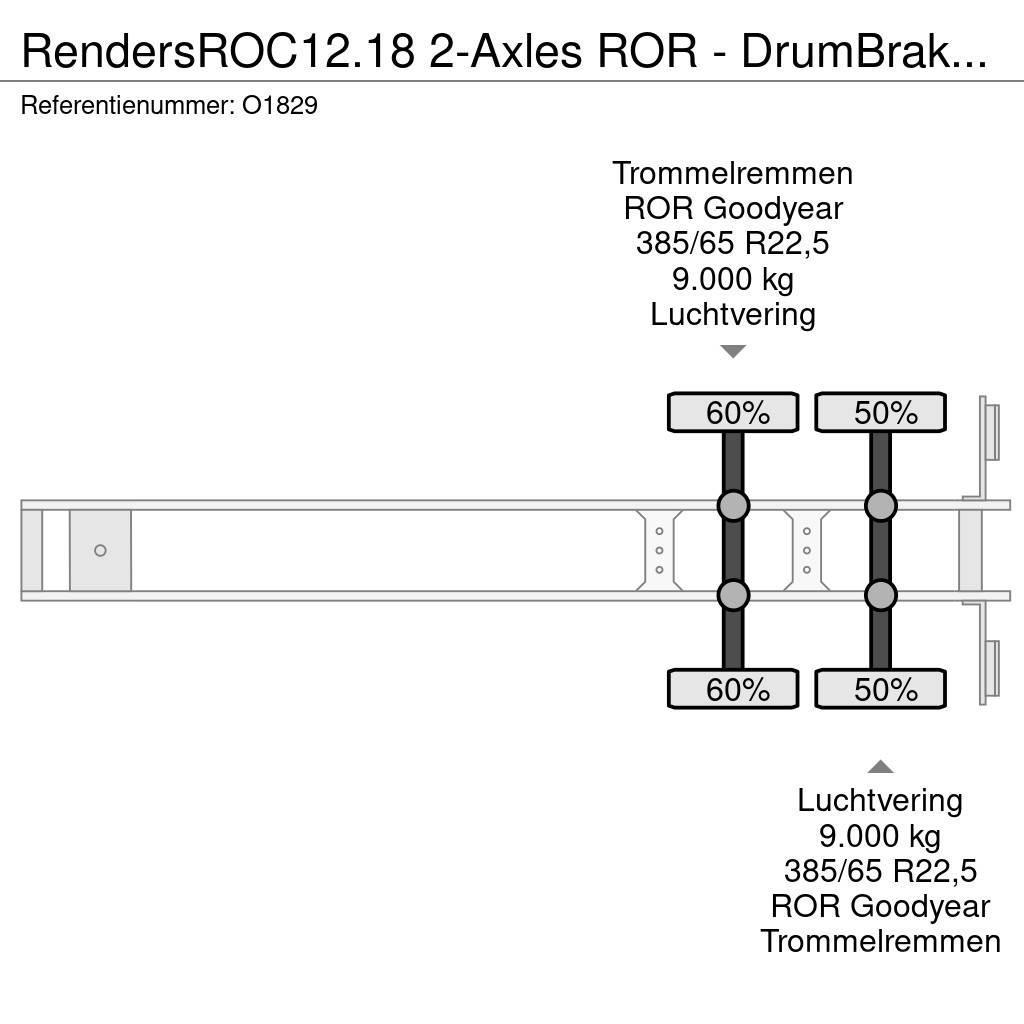 Renders ROC12.18 2-Axles ROR - DrumBrakes - 20FT Connectio Kontejnerové návěsy