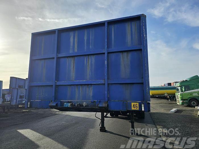 Contar B1828 dls| heavy duty| flatbed trailer with contai Valníkové návěsy/Návěsy se sklápěcími bočnicemi