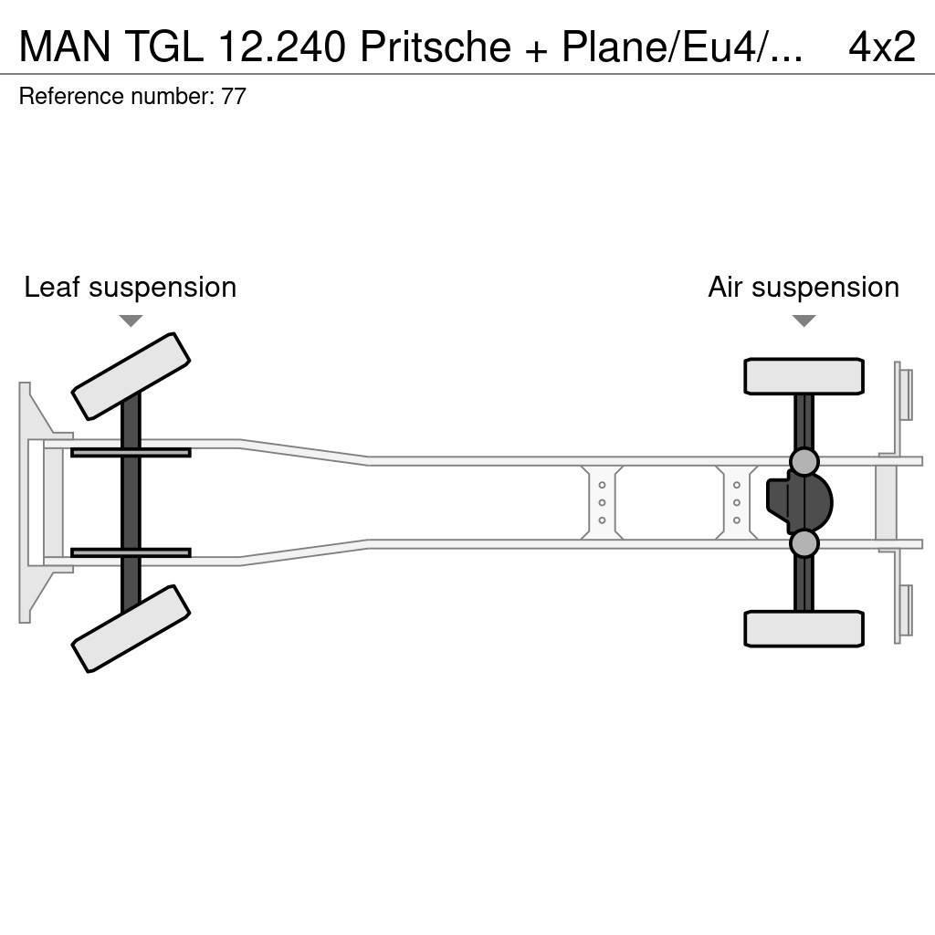 MAN TGL 12.240 Pritsche + Plane/Eu4/LBW Zaplachtované vozy