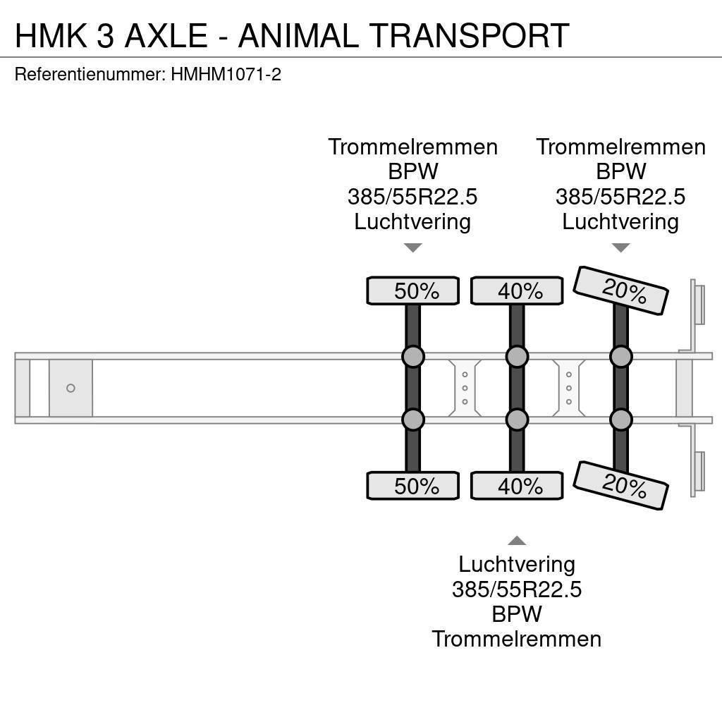  HMK 3 AXLE - ANIMAL TRANSPORT Návěsy pro přepravu zvířat