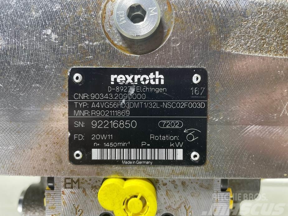 Rexroth A4VG56HD3DMT1/32L-R902111869-Drive pump/Fahrpumpe Hydraulika