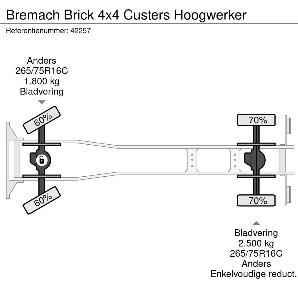  Bremach Brick 4x4 Custers Hoogwerker Autoplošiny