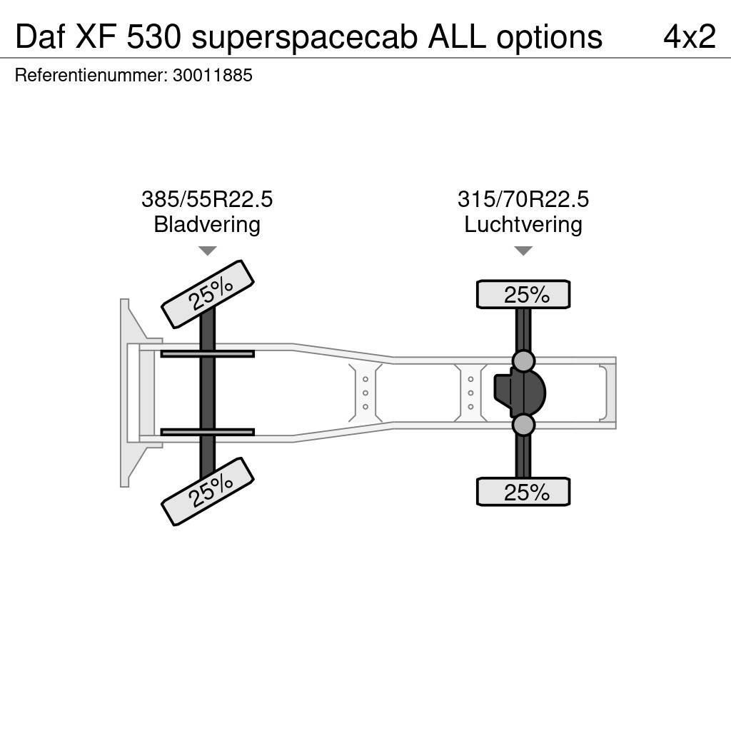 DAF XF 530 superspacecab ALL options Tahače