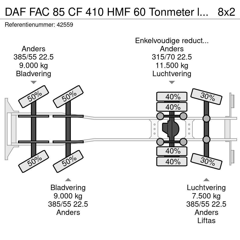 DAF FAC 85 CF 410 HMF 60 Tonmeter laadkraan + Fly-Jib Univerzální terénní jeřáby