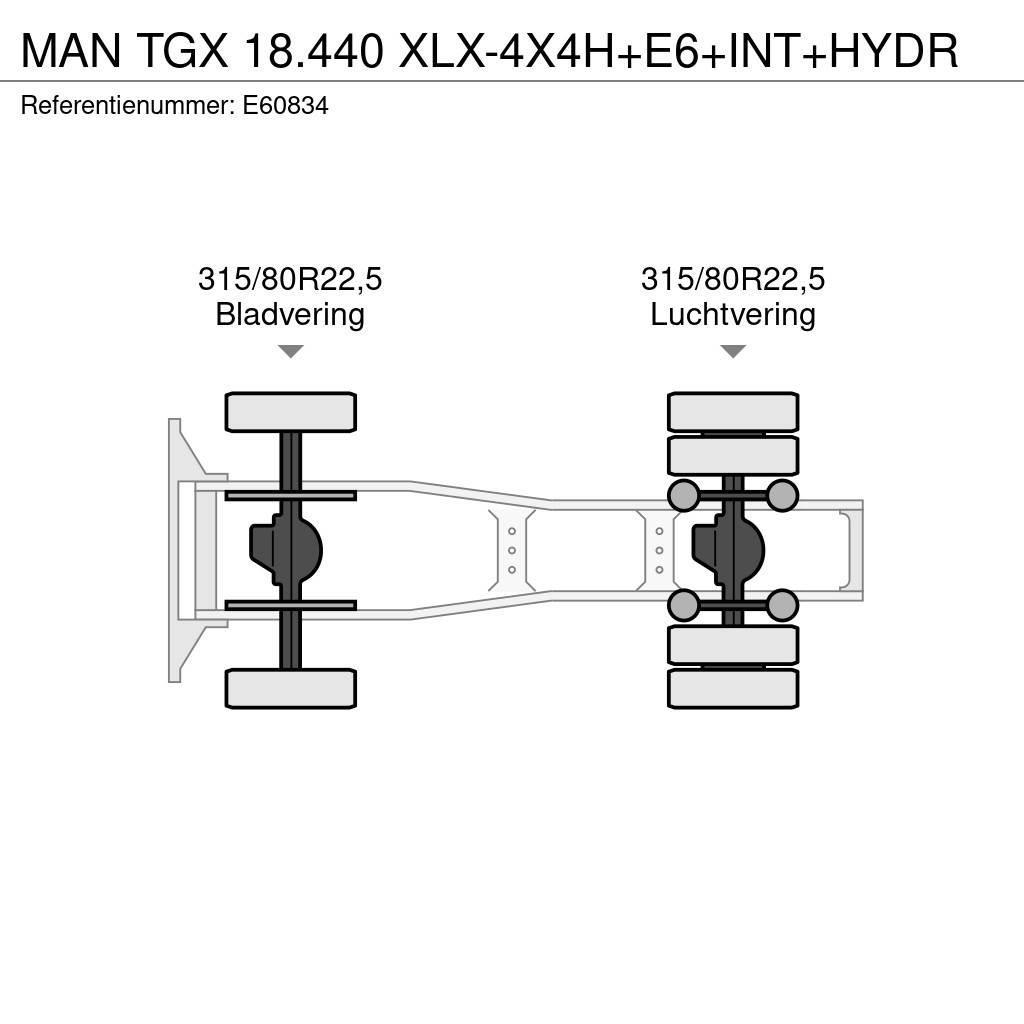 MAN TGX 18.440 XLX-4X4H+E6+INT+HYDR Tahače