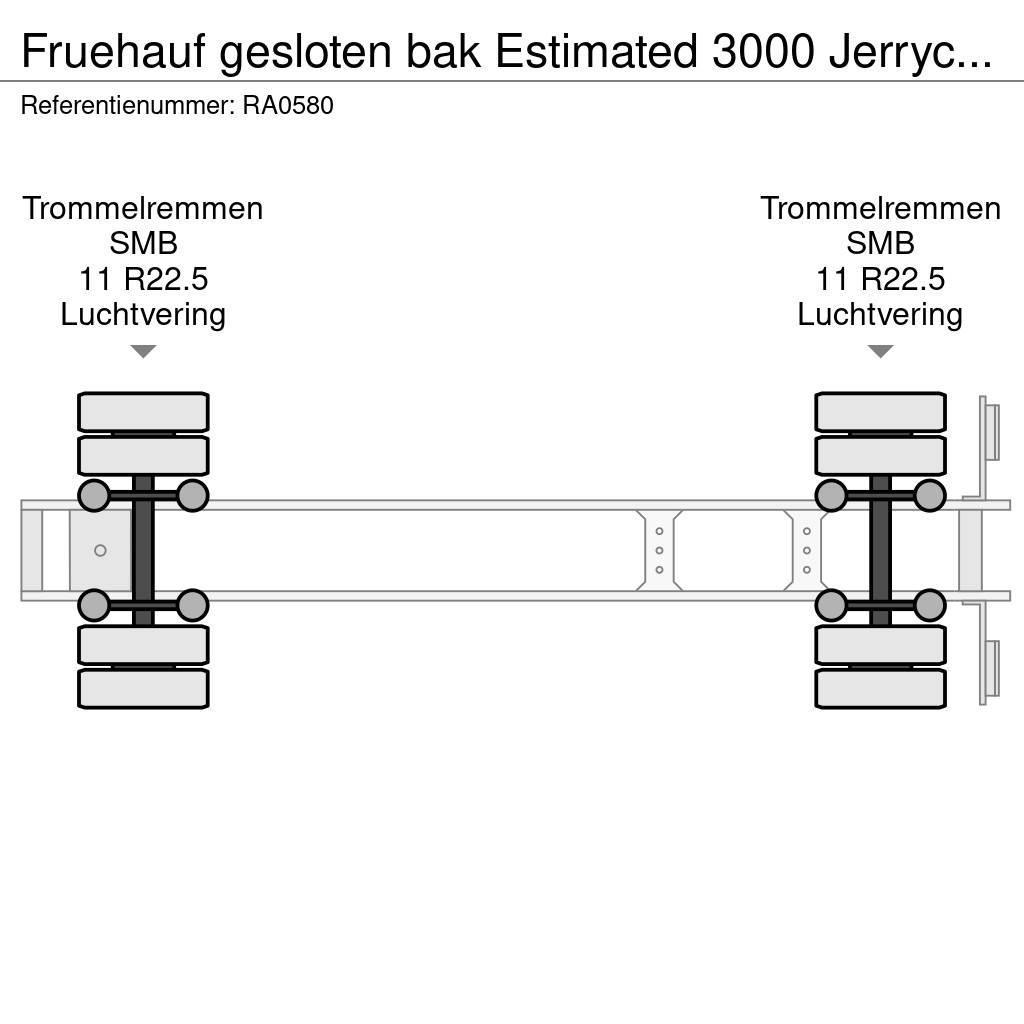 Fruehauf gesloten bak Estimated 3000 Jerrycans Skříňové návěsy