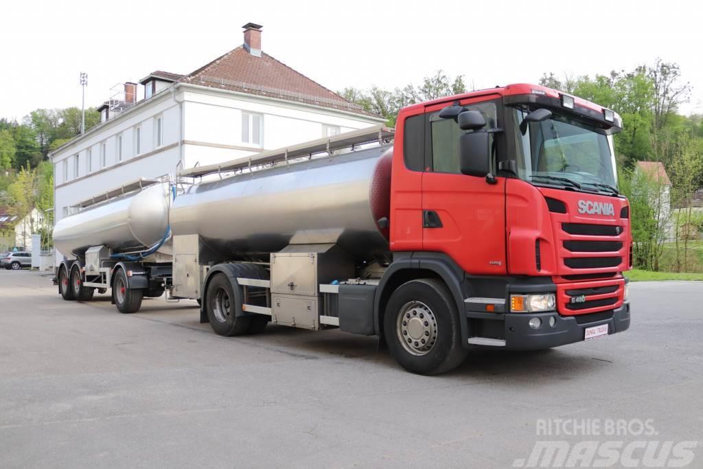 Scania G480 Milchtank isoliert Lkw + Anhänger Cisternové vozy