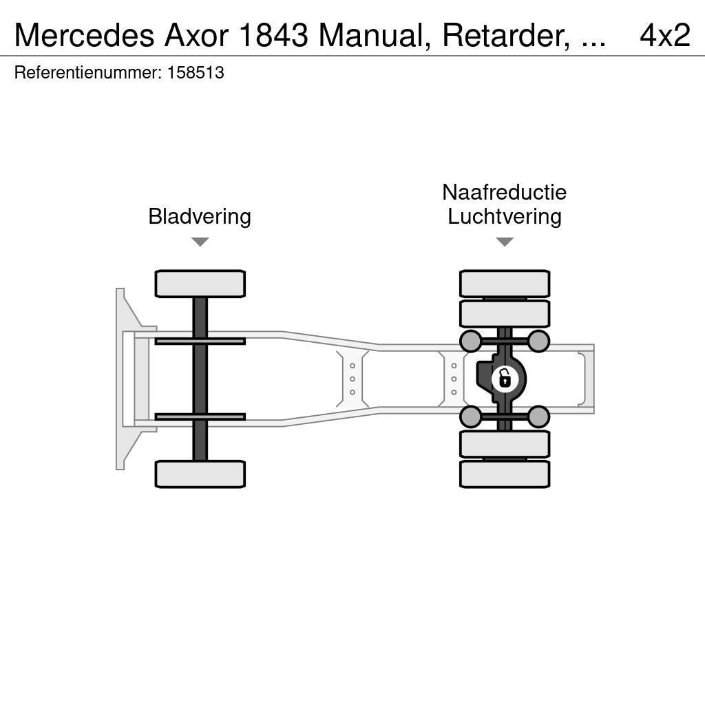 Mercedes-Benz Axor 1843 Manual, Retarder, Hydraulic Tahače