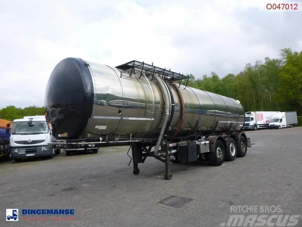 Metalovouga Bitumen tank inox 32 m3 / 1 comp + pump Cisternové návěsy