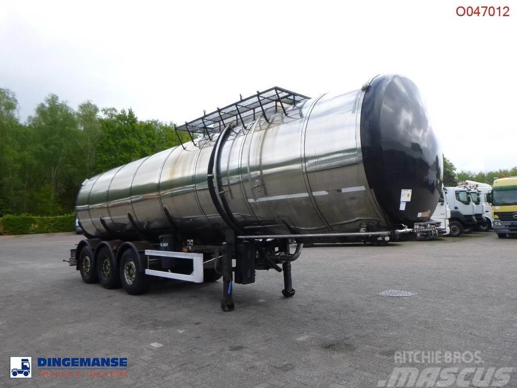 Metalovouga Bitumen tank inox 32 m3 / 1 comp + pump Cisternové návěsy
