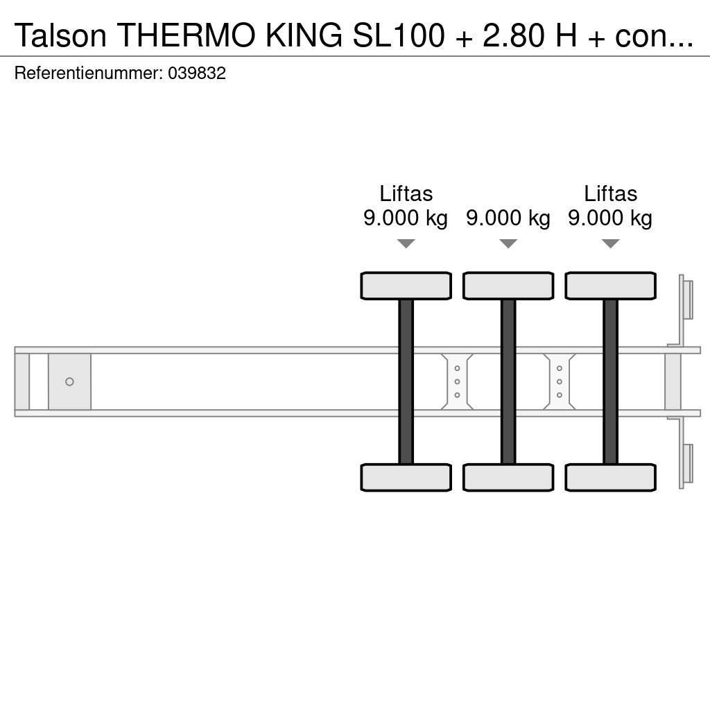 Talson THERMO KING SL100 + 2.80 H + confection + 3 axles Chladírenské návěsy