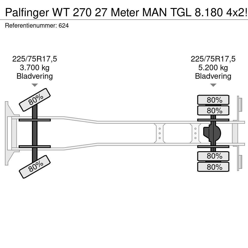 Palfinger WT 270 27 Meter MAN TGL 8.180 4x2! Autoplošiny