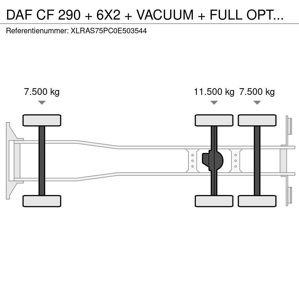 DAF CF 290 + 6X2 + VACUUM + FULL OPTION + EURO 2 Kombinované/Čerpací cisterny