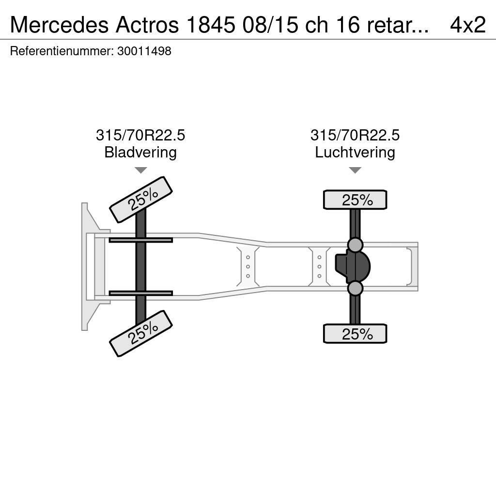 Mercedes-Benz Actros 1845 08/15 ch 16 retarder 2 tanks Tahače