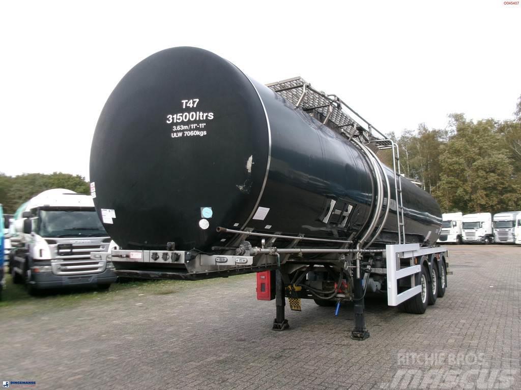 Crossland Bitumen tank inox 33 m3 / 1 comp + compressor + AD Cisternové návěsy