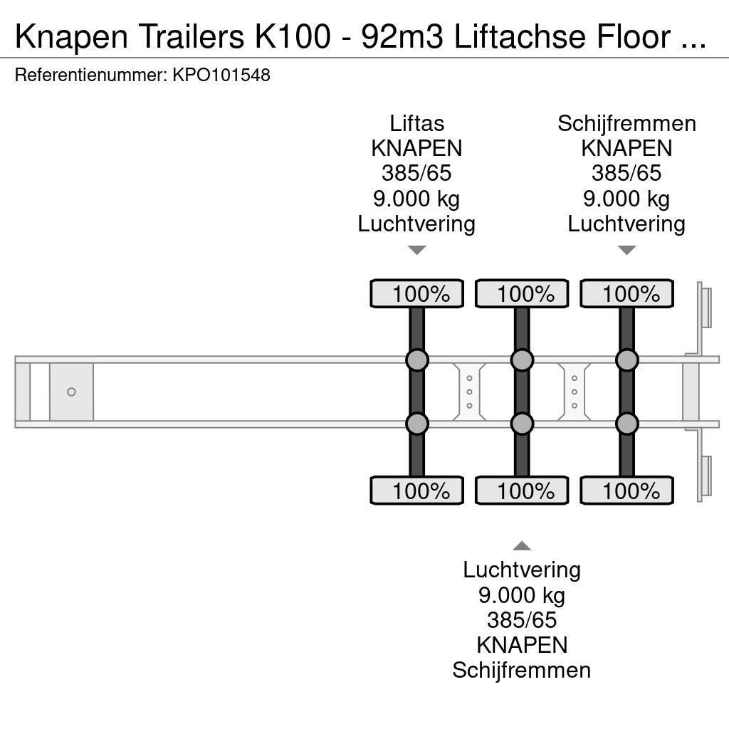 Knapen Trailers K100 - 92m3 Liftachse Floor 10mm *NEW* Návěsy s pohyblivou podlahou