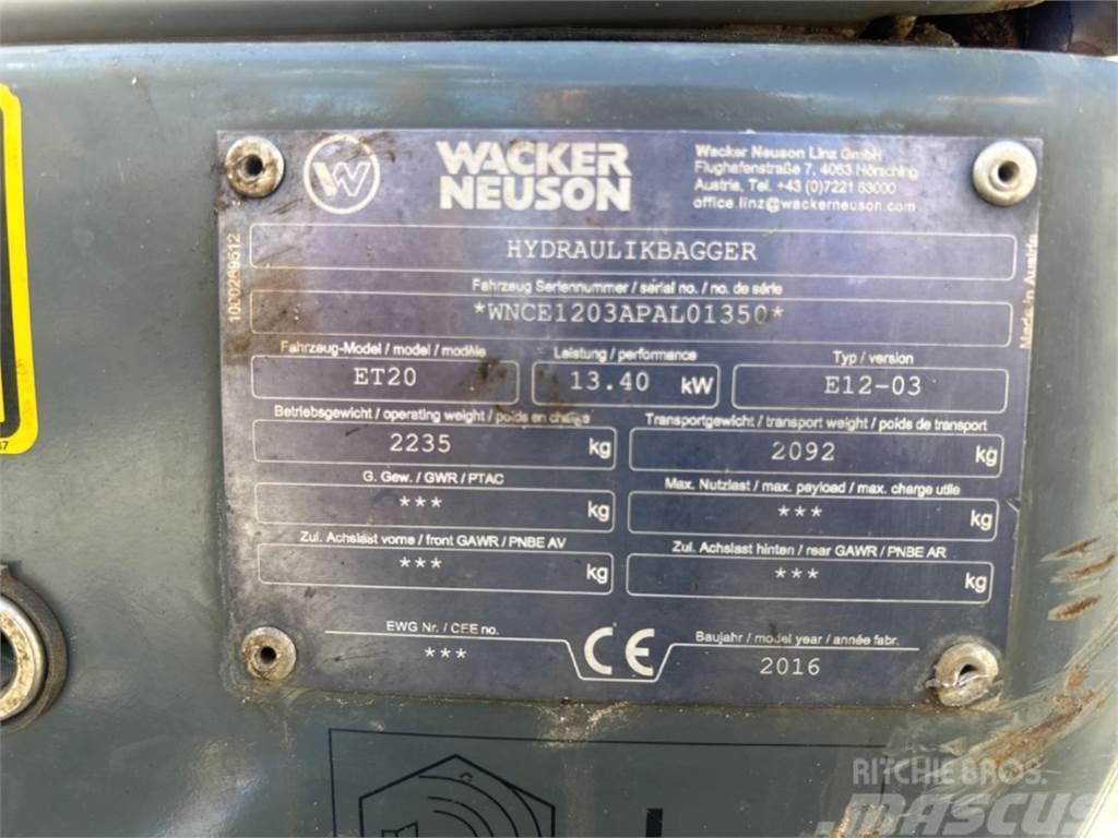 Wacker Neuson ET20 VDS Mini rýpadla < 7t