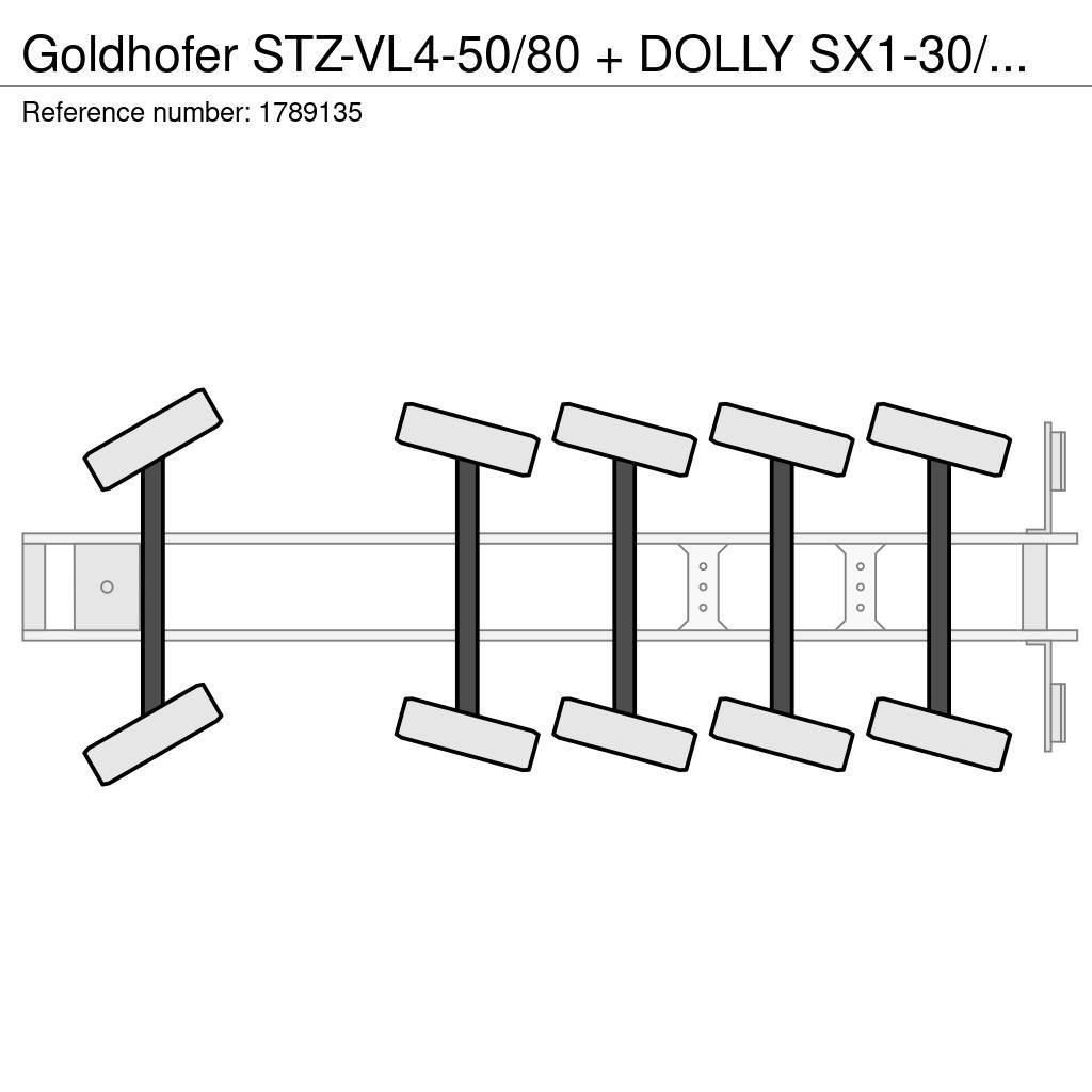 Goldhofer STZ-VL4-50/80 + DOLLY SX1-30/80 1+4 LOWLOADER/DIEP Podvalníkové návěsy