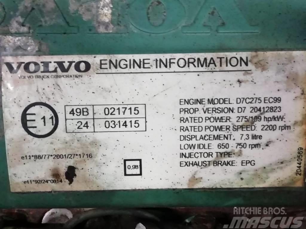 Volvo Engine D7C275 EPG EURO 3 Motory