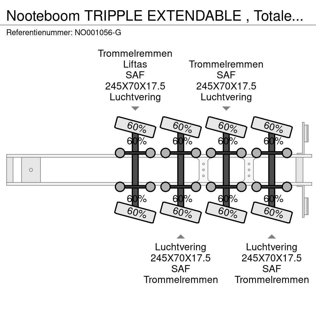 Nooteboom TRIPPLE EXTENDABLE , Totale 47,95 M 4 AXEL STEERIN Podvalníkové návěsy