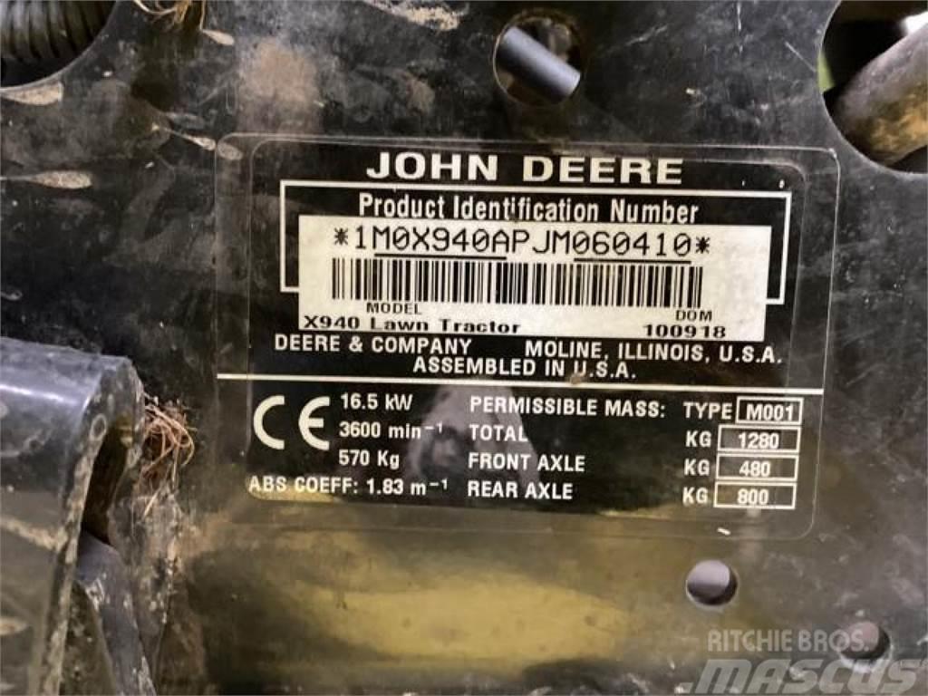 John Deere X940 Vedené sekačky