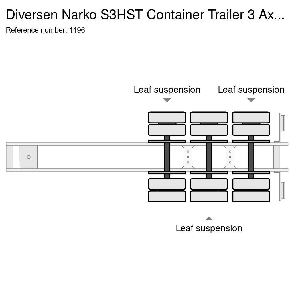 Närko S3HST Container Trailer 3 Axle BPW Kontejnerové návěsy