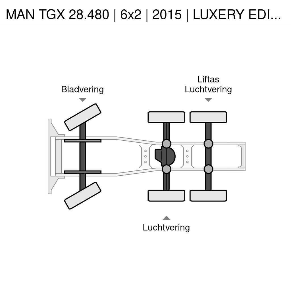 MAN TGX 28.480 | 6x2 | 2015 | LUXERY EDITION | Tahače