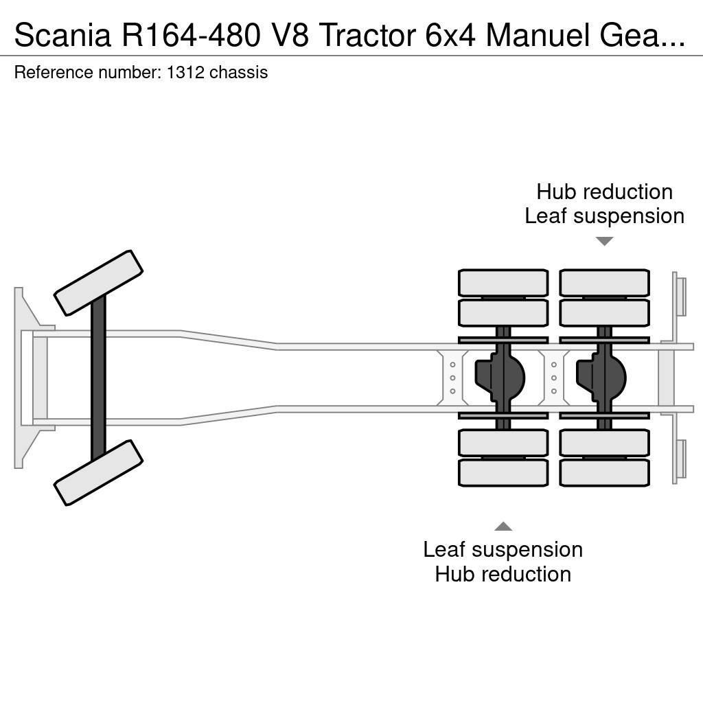 Scania R164-480 V8 Tractor 6x4 Manuel Gearbox Full Steel Nákladní vozidlo bez nástavby