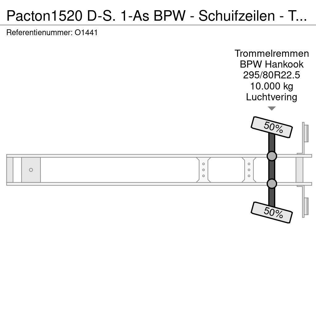 Pacton 1520 D-S. 1-As BPW - Schuifzeilen - Trommelremmen Plachtové návěsy