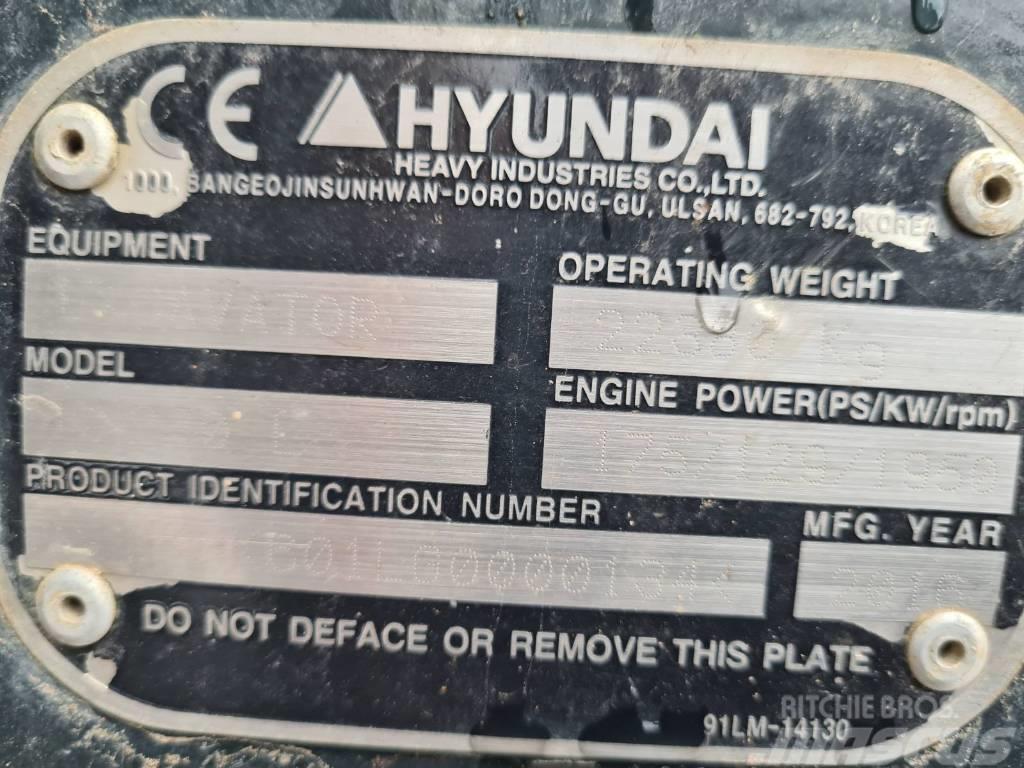 Hyundai HX 220 L Pásová rýpadla