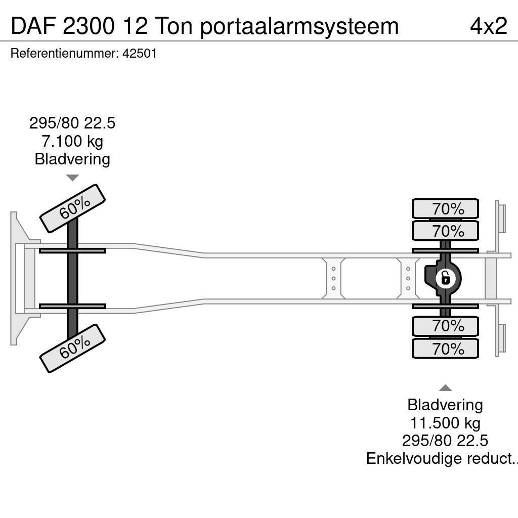 DAF 2300 12 Ton portaalarmsysteem Ramenové nosiče kontejnerů