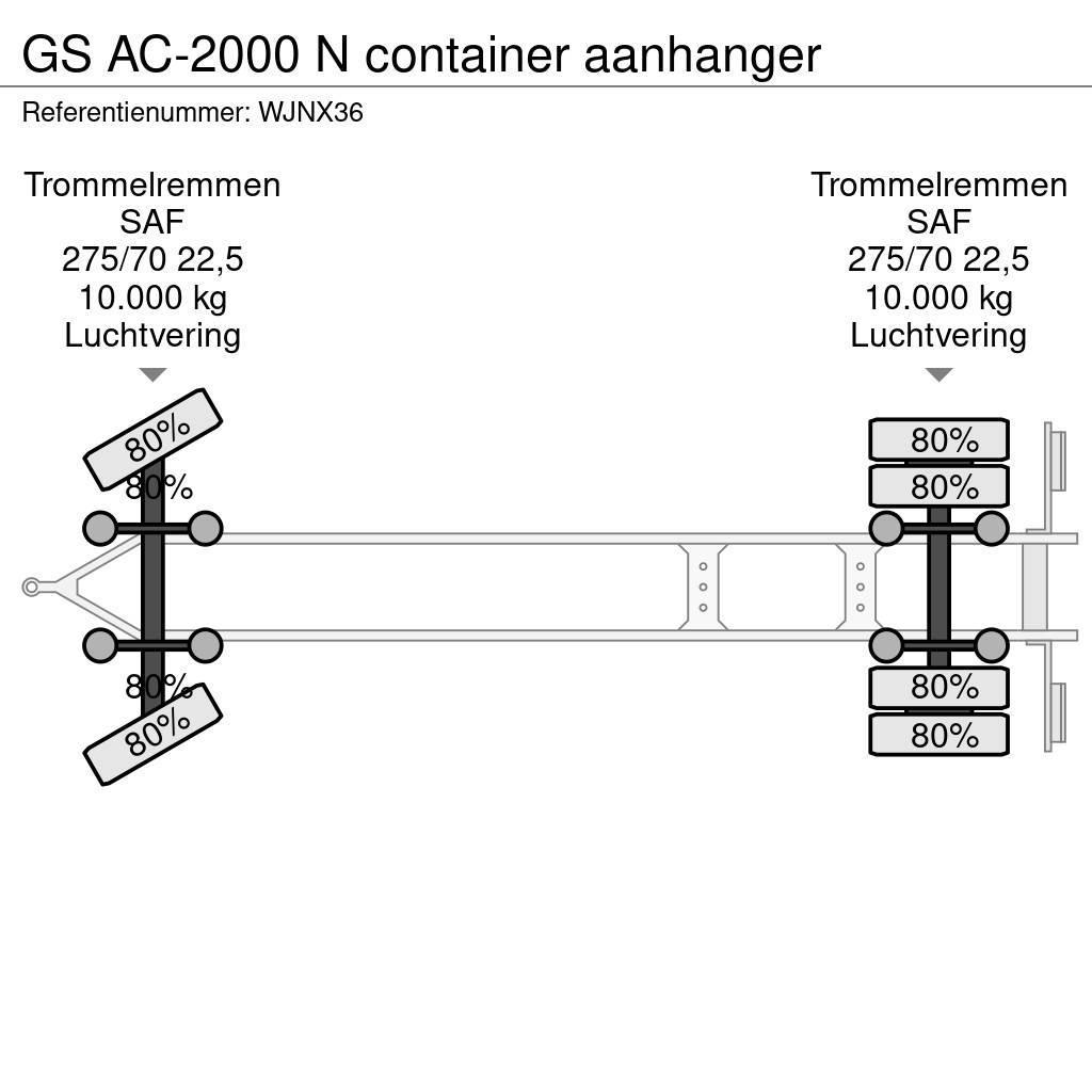 GS AC-2000 N container aanhanger Kontejnerové přívěsy