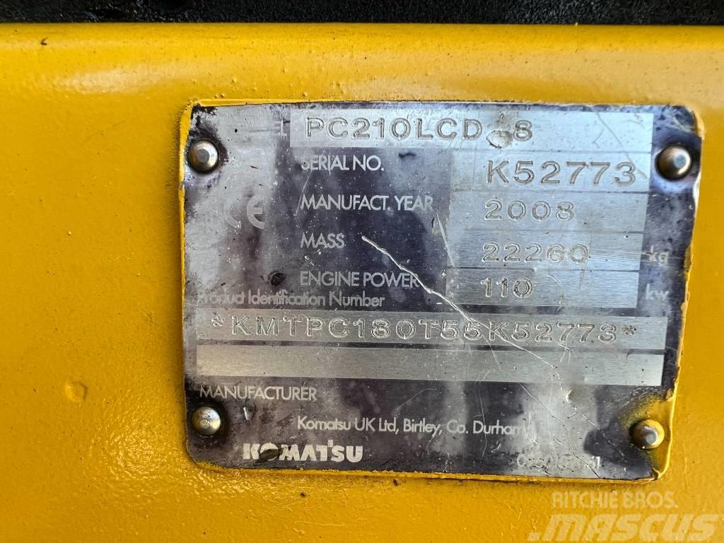 Komatsu PC 210 LCD-8 Pásová rýpadla