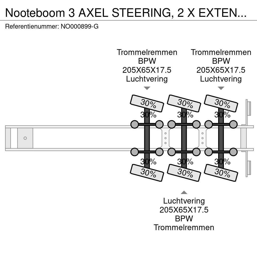 Nooteboom 3 AXEL STEERING, 2 X EXTENDABLE, LENGTH 10.9 M + 8 Podvalníkové návěsy