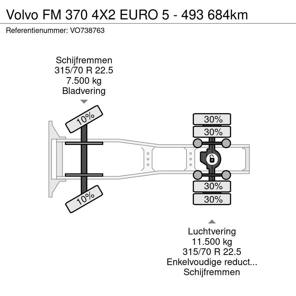 Volvo FM 370 4X2 EURO 5 - 493 684km Tahače