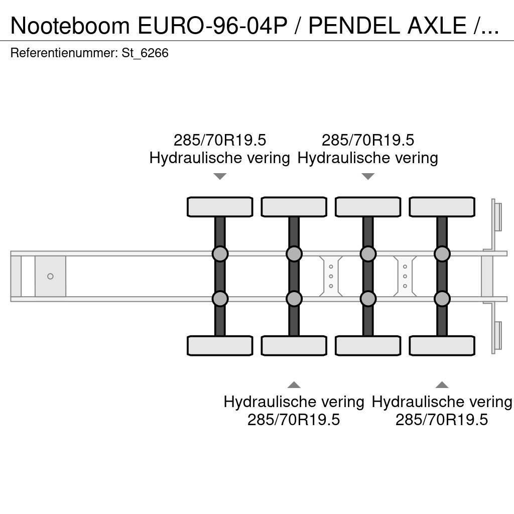Nooteboom EURO-96-04P / PENDEL AXLE / 95.680 kg. Podvalníkové návěsy