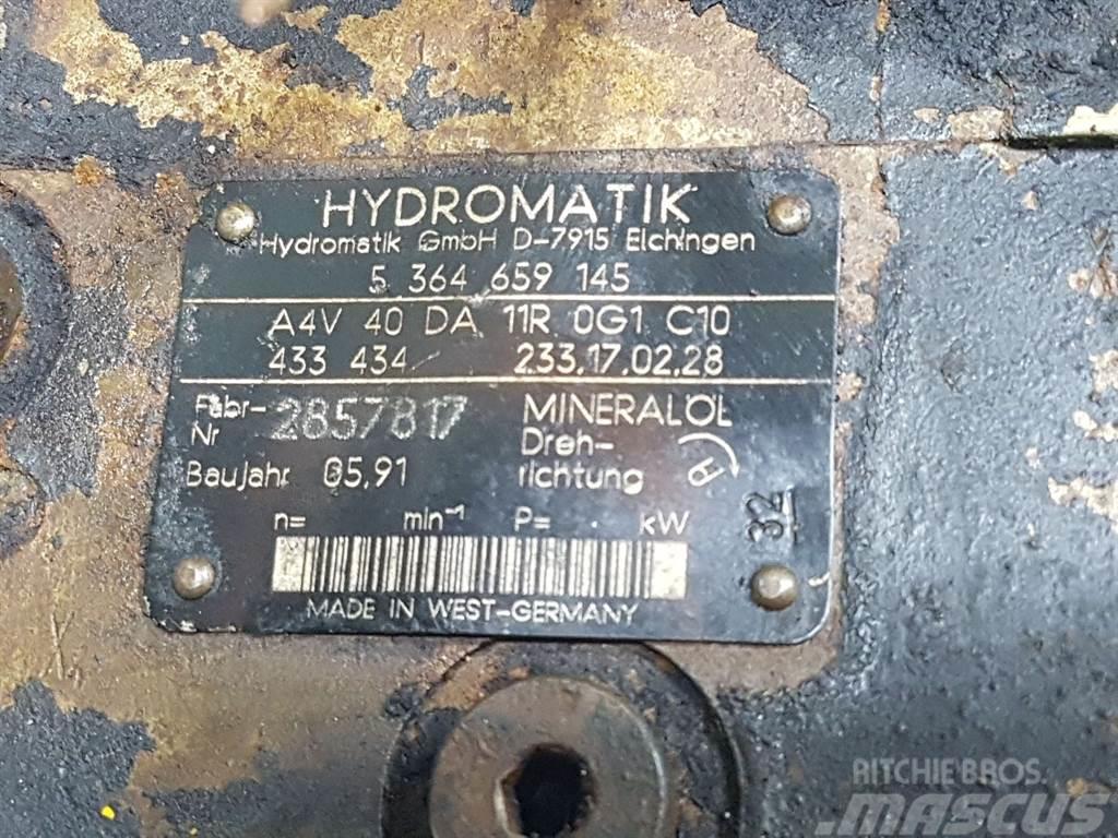 Schaeff HML25-Hydromatik A4V40DA11R0G1C10-Drive pump Hydraulika