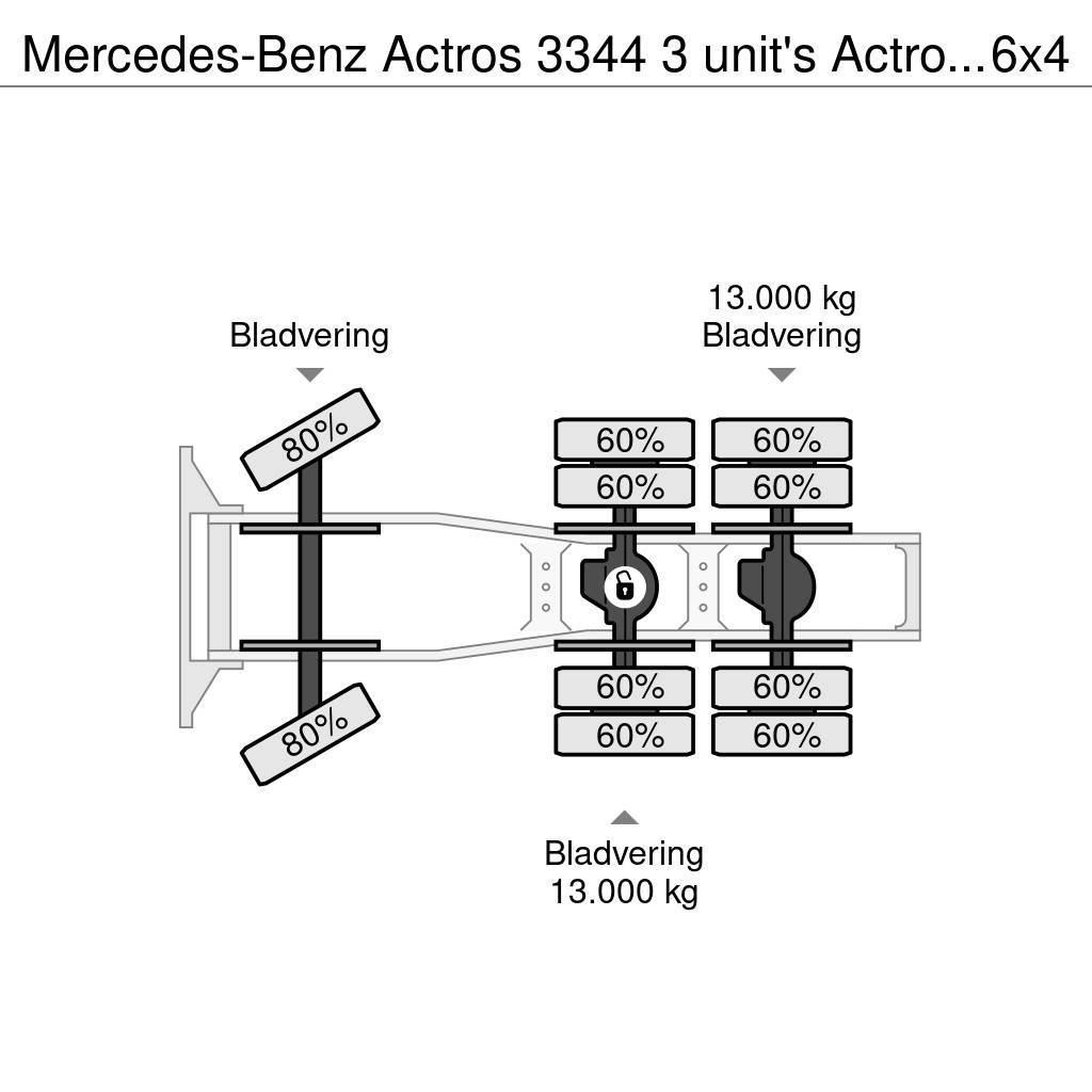 Mercedes-Benz Actros 3344 3 unit's Actros 3344 6x4 Kippydraulik Tahače