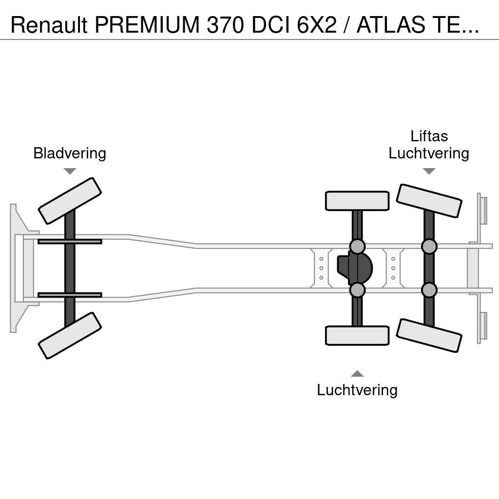 Renault PREMIUM 370 DCI 6X2 / ATLAS TEREX 240.2 E-A4 / 24 Valníky/Sklápěcí bočnice