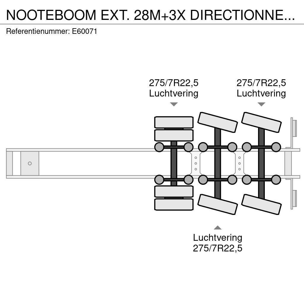Nooteboom EXT. 28M+3X DIRECTIONNEL/STEERING/GELENKT Valníkové návěsy/Návěsy se sklápěcími bočnicemi
