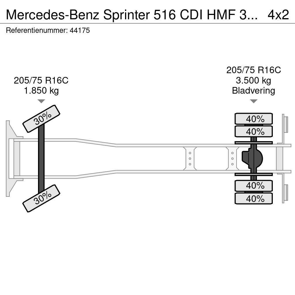 Mercedes-Benz Sprinter 516 CDI HMF 3 Tonmeter laadkraan Univerzální terénní jeřáby